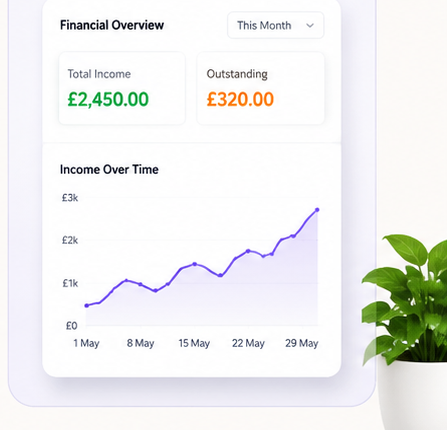Financial overview in the NarpsUK app